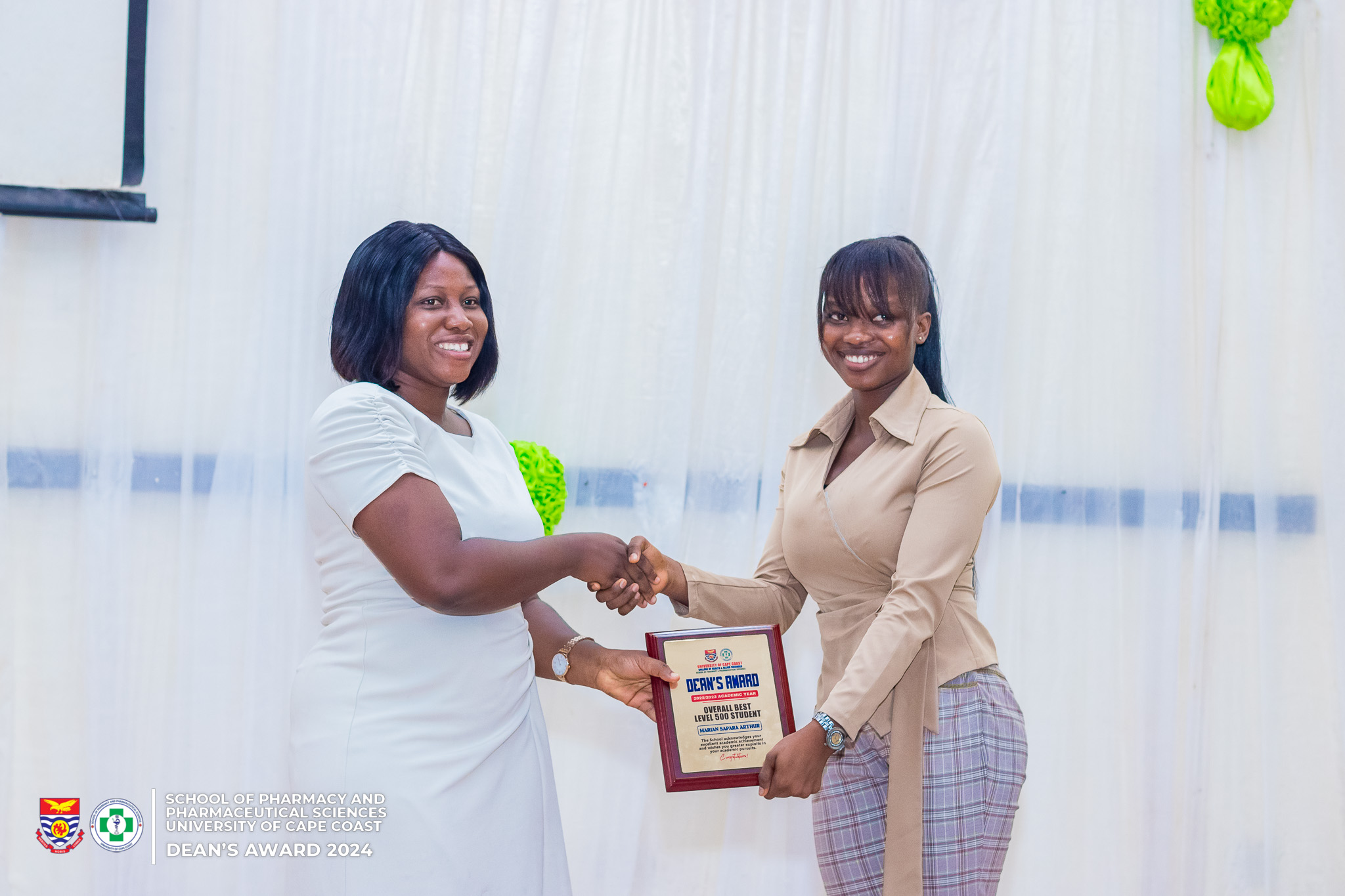 Sapara Arthur Marian (Best female PharmD UCC 5th year student)