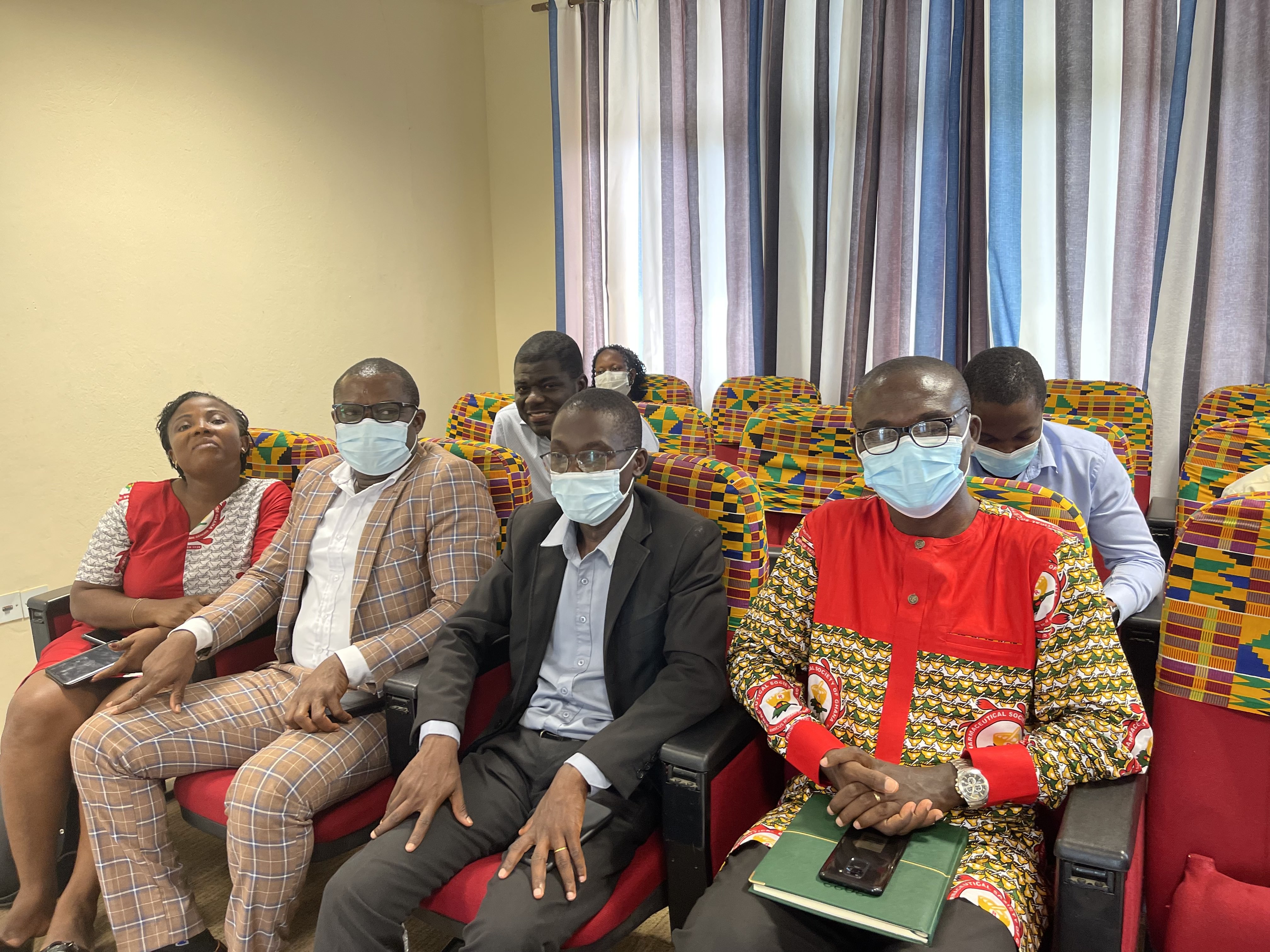 L-R (Pharm Ewuarbena Esia-Donkor, Pharm Dr. Robert Incoom, Prof Elvis Ameyaw, Prof Isaac Ayensu)