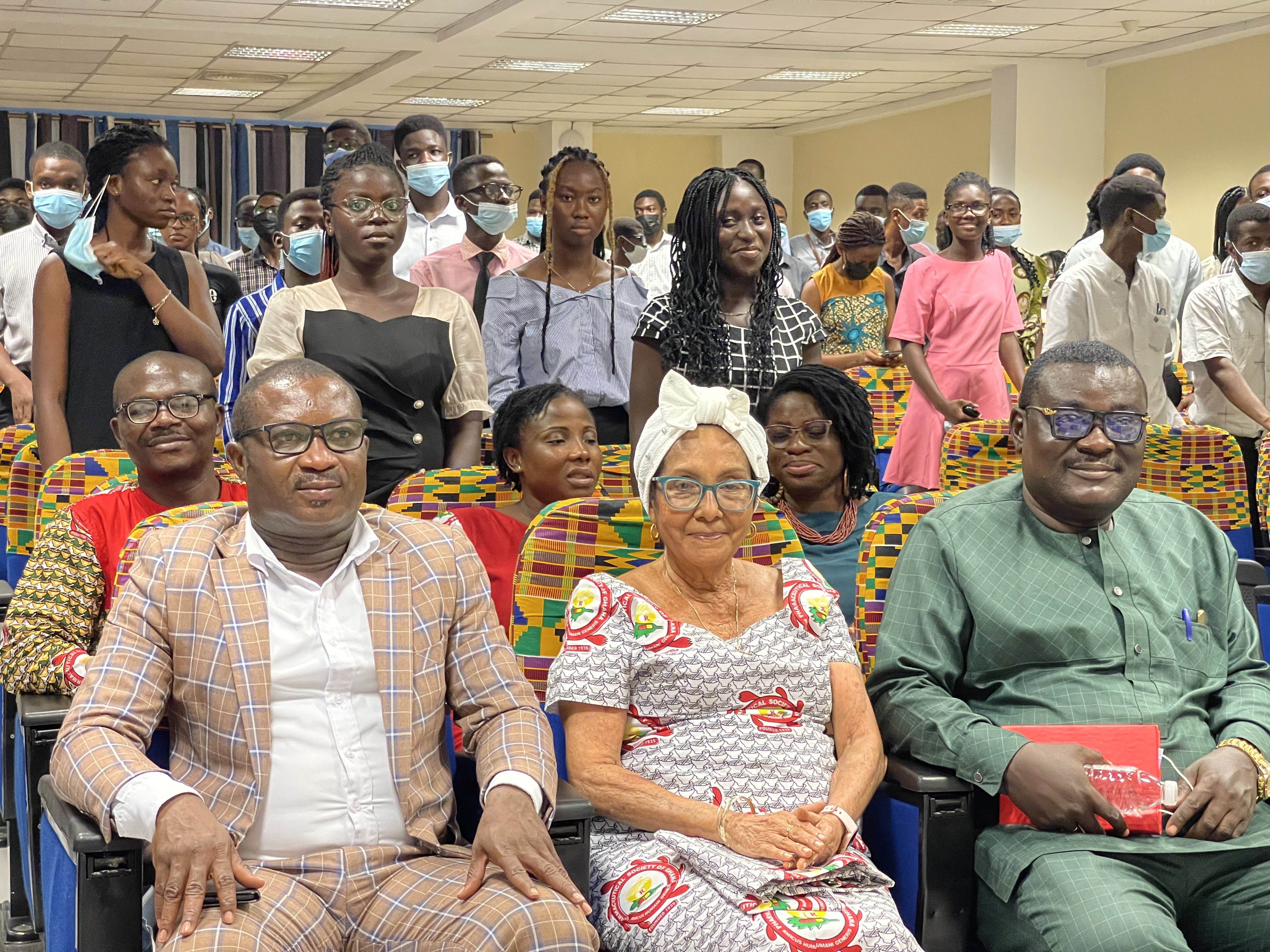 L-R (Pharm Dr. Robert Incoom, Fellow Sarah Honny, Pharm Theophilus Owusu Ansah)