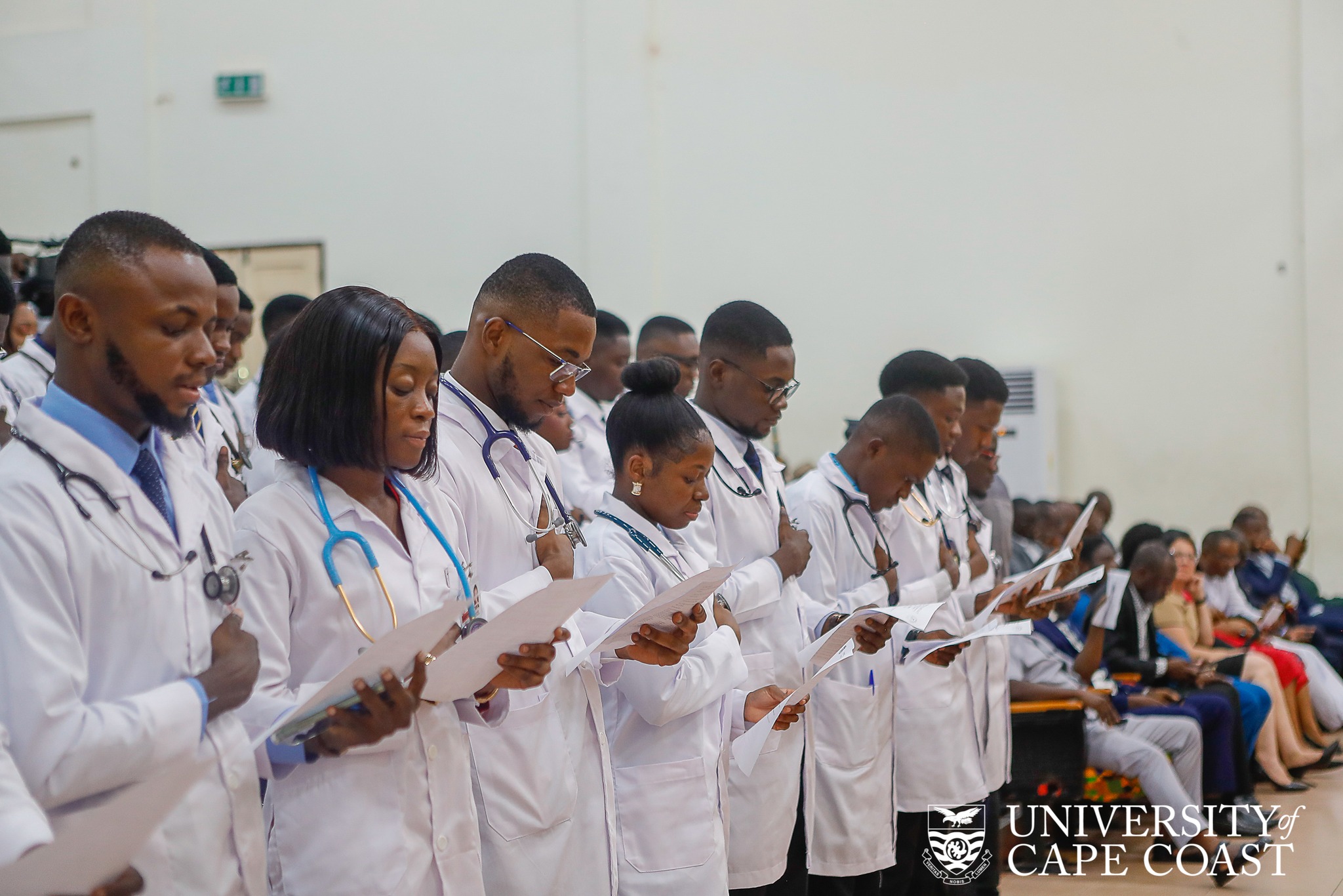 A section of the 141 medical students taking the UCCSMS Oath